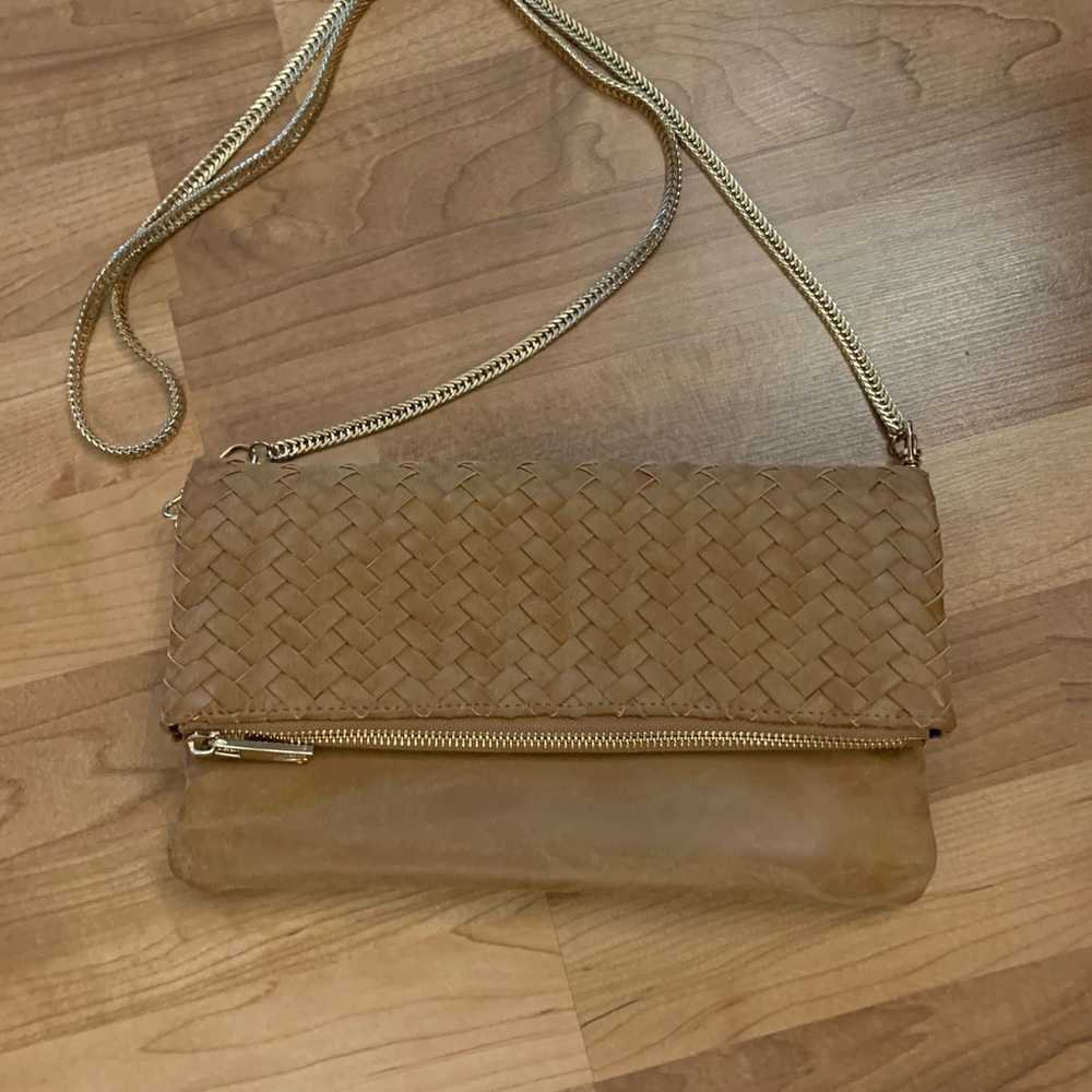 Neiman Marcus beige crossbody